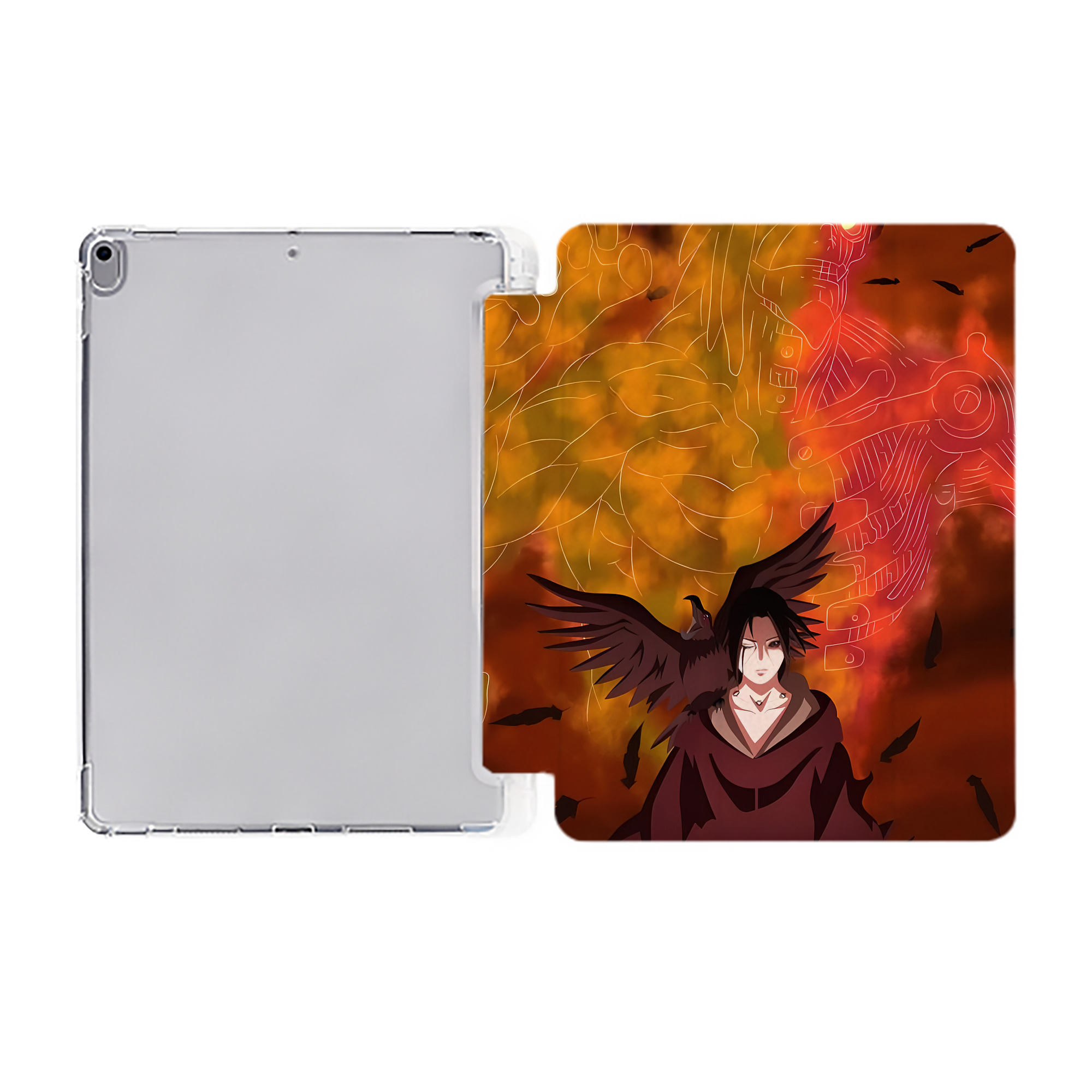 NARUTO -ナルト- NARUTO -ナルト- 疾風伝 IPad ケース ペン収納付き 三つ折りスタンド PUレザー×シリコン 対応機種9.5/10.5/10.9インチ